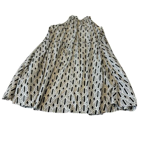 Banana Republic Dress Women's Sz S White/Black Boho Loose Fit Geometric Lined - Picture 1 of 8